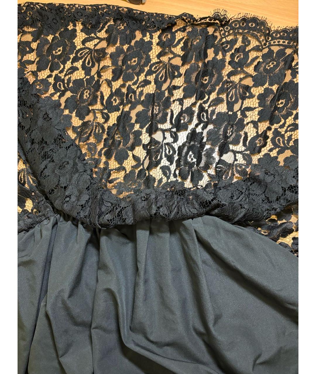 DOLCE&GABBANA Черная вискозная юбка мини, фото 5