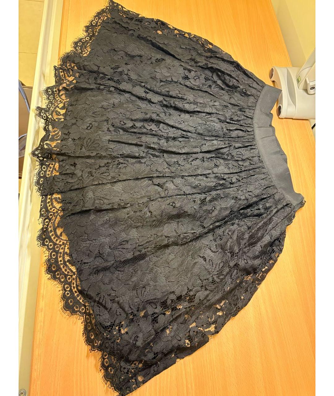 DOLCE&GABBANA Черная вискозная юбка мини, фото 6