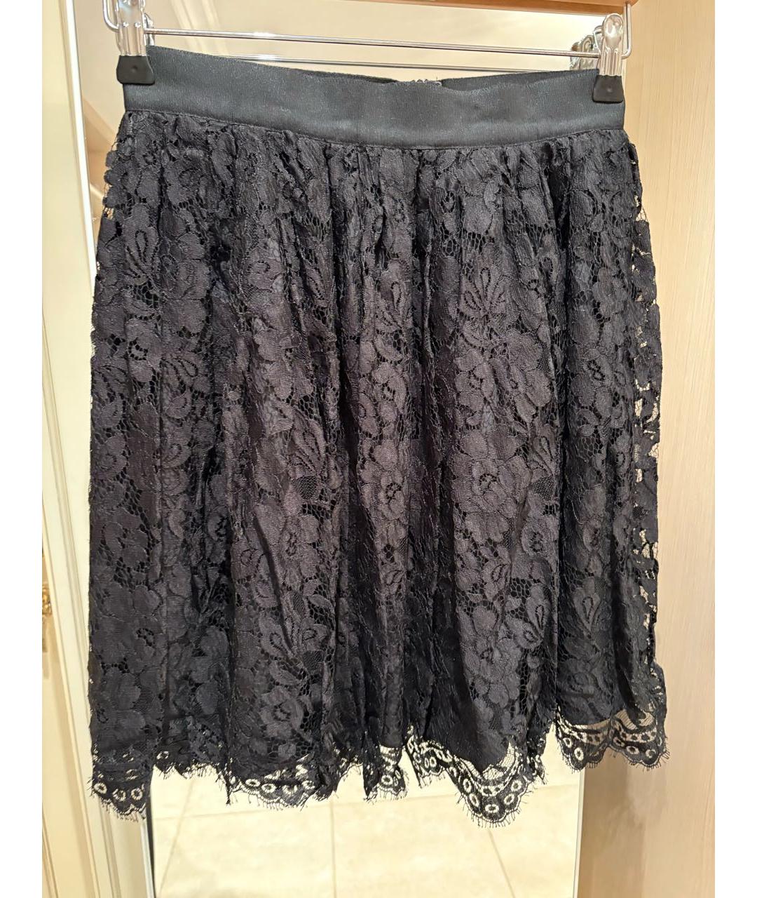 DOLCE&GABBANA Черная вискозная юбка мини, фото 9