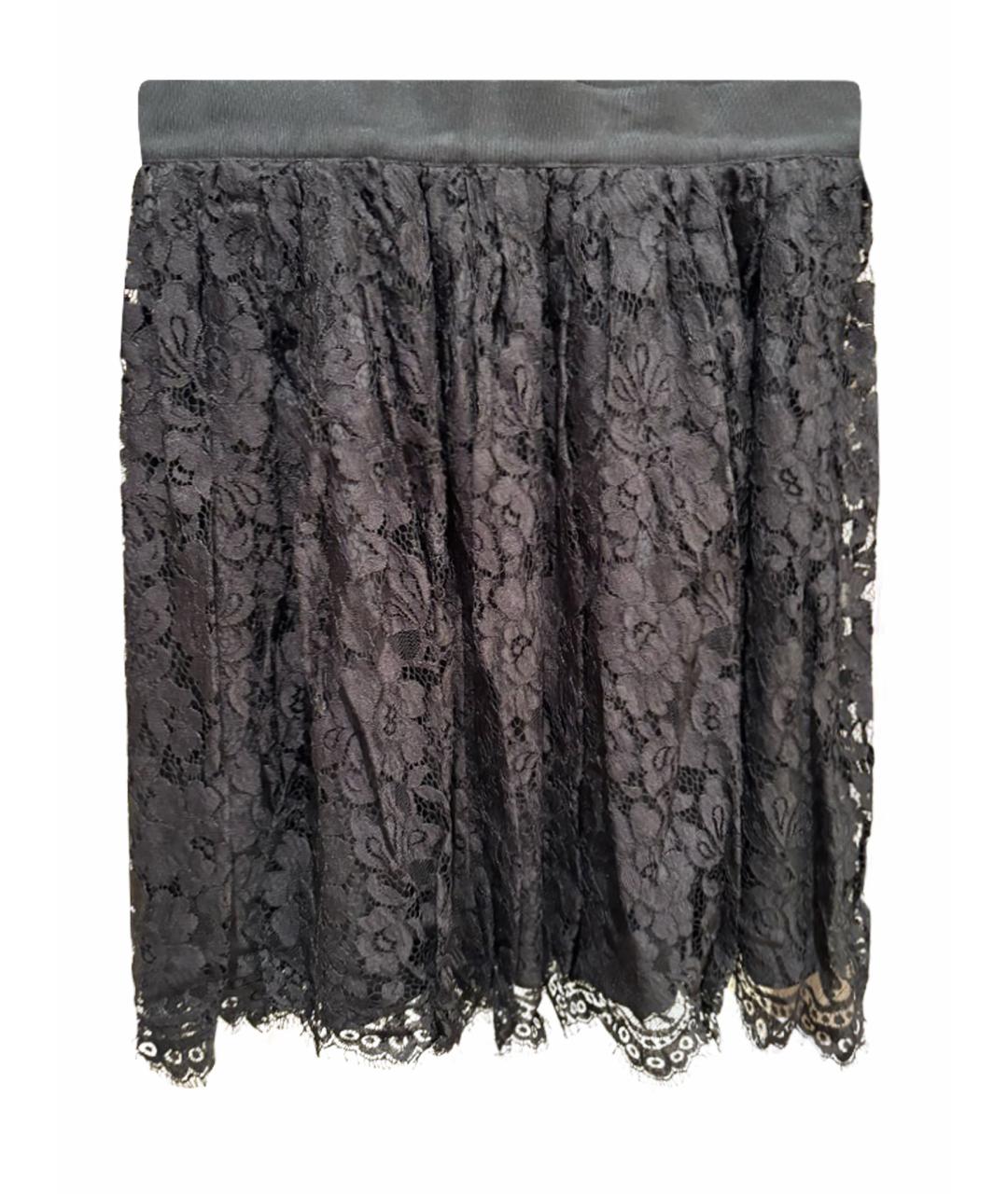 DOLCE&GABBANA Черная вискозная юбка мини, фото 1