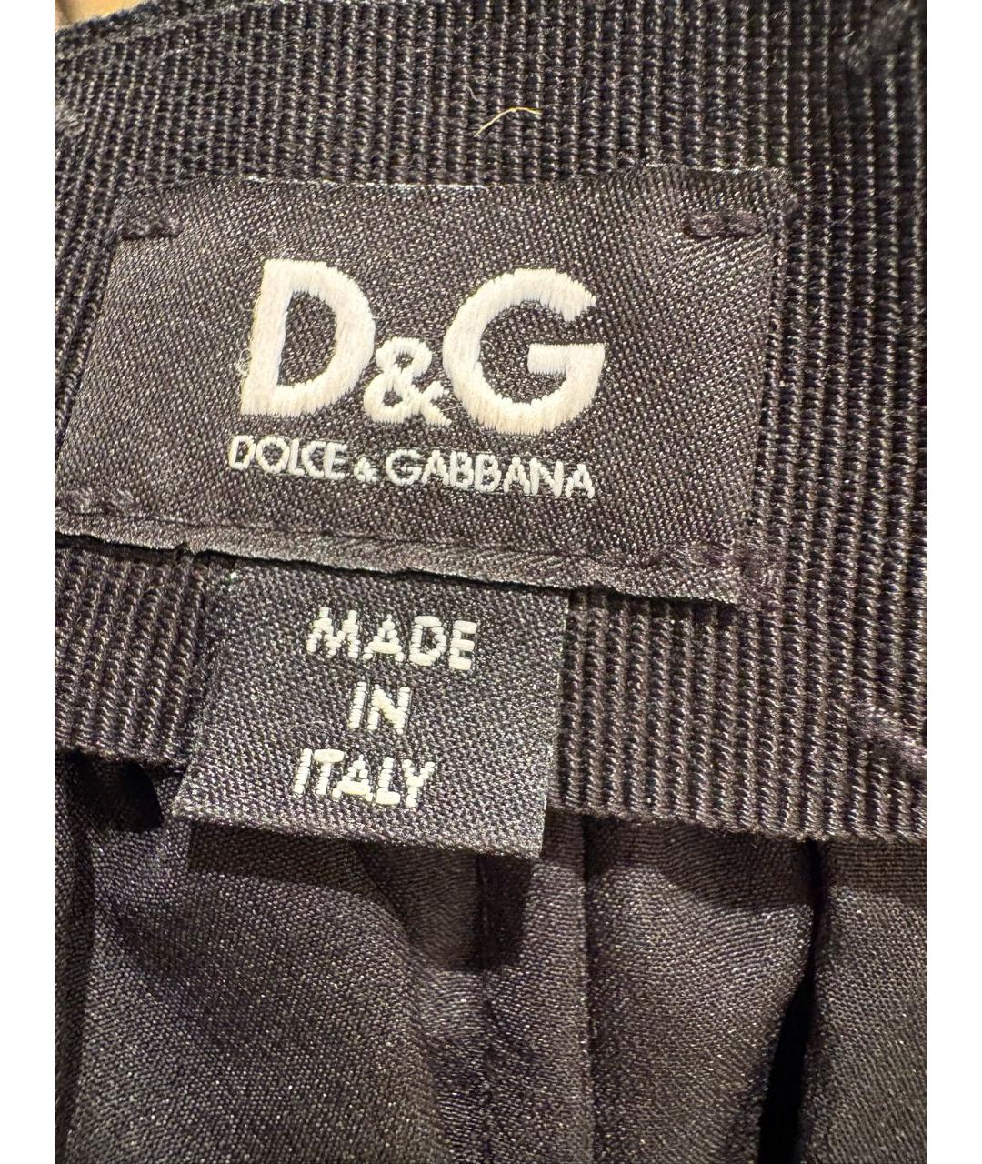 DOLCE&GABBANA Черная вискозная юбка мини, фото 7