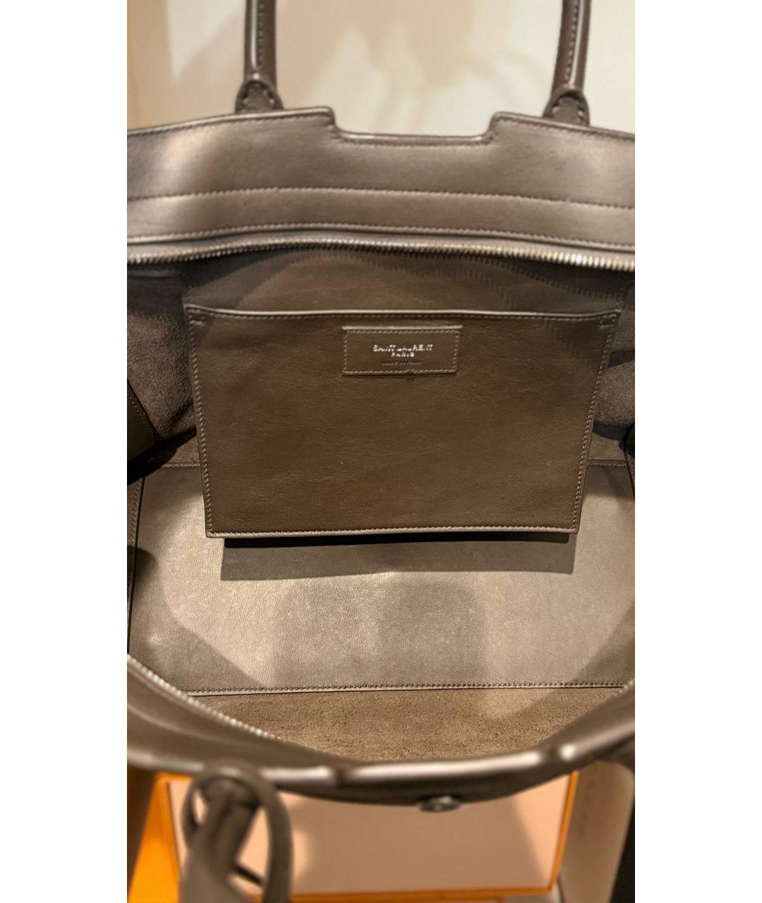 SAINT LAURENT Коричневая кожаная сумка через плечо, фото 9