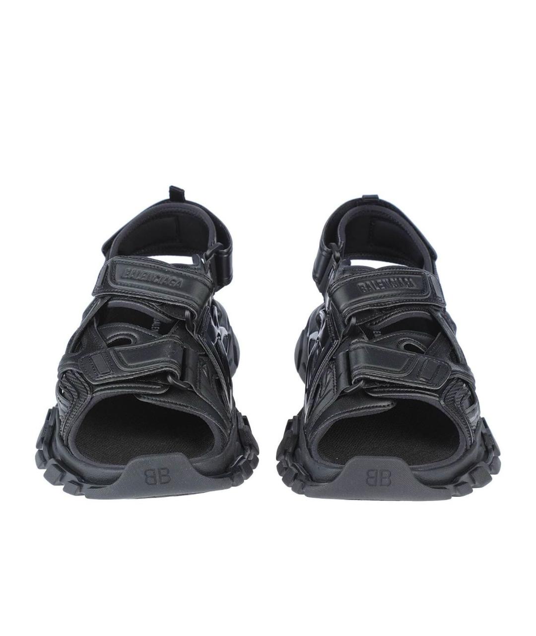 BALENCIAGA Черные кожаные сандалии, фото 4