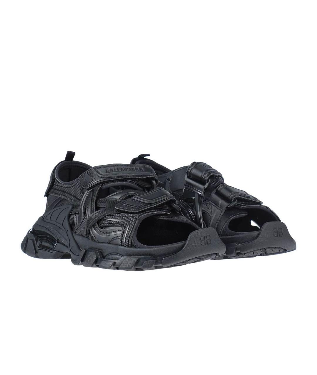 BALENCIAGA Черные кожаные сандалии, фото 2