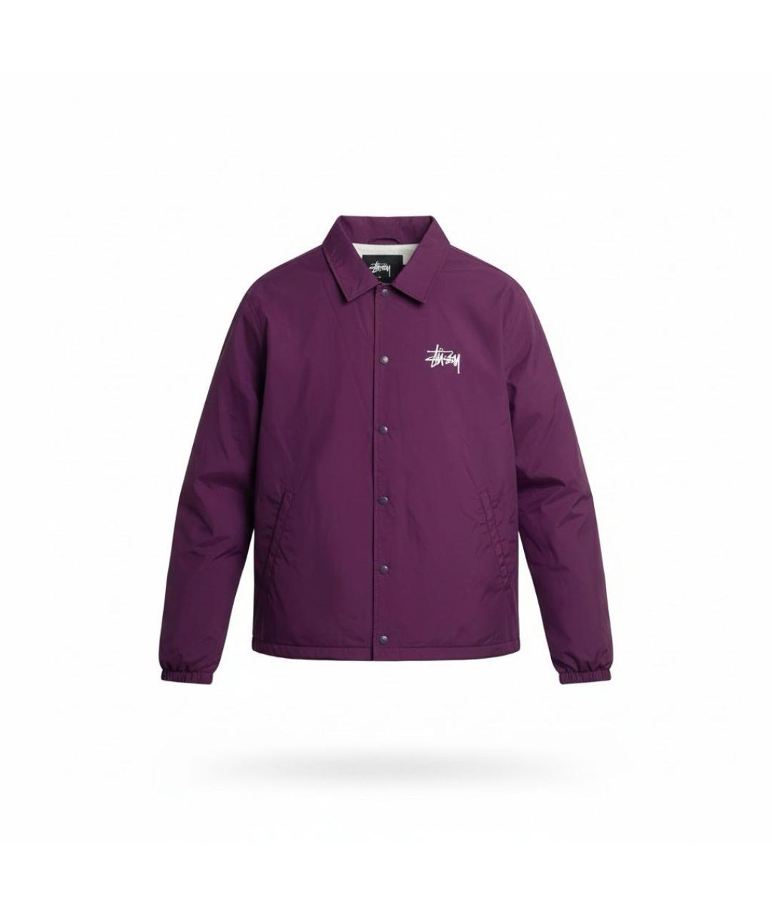 STUSSY Фиолетовая полиэстеровая куртка, фото 6