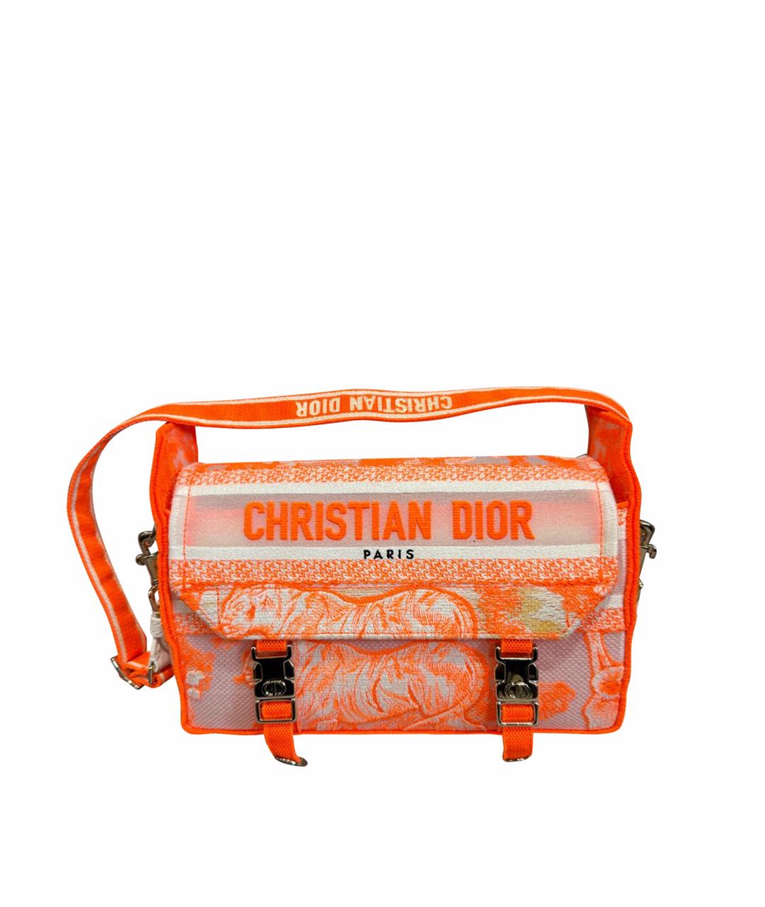 CHRISTIAN DIOR Оранжевая синтетическая сумка через плечо, фото 1