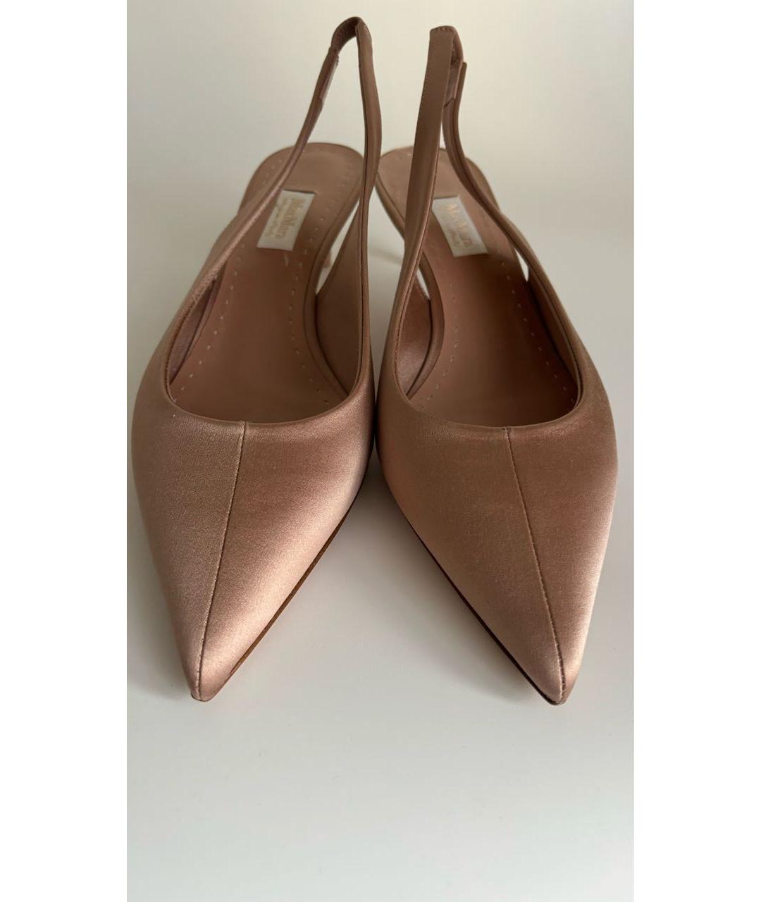 MAX MARA Бежевые текстильные туфли, фото 3