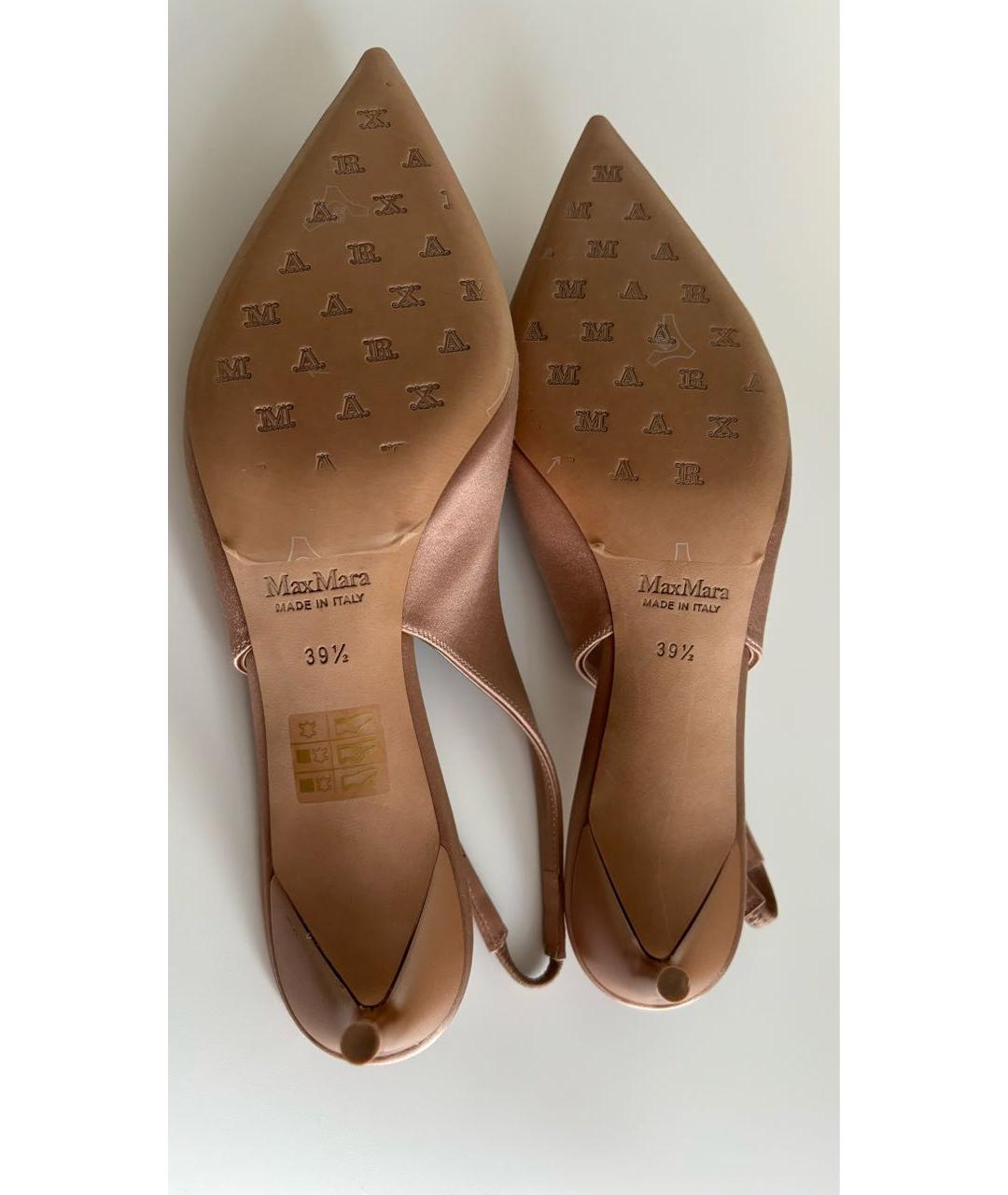 MAX MARA Бежевые текстильные туфли, фото 7