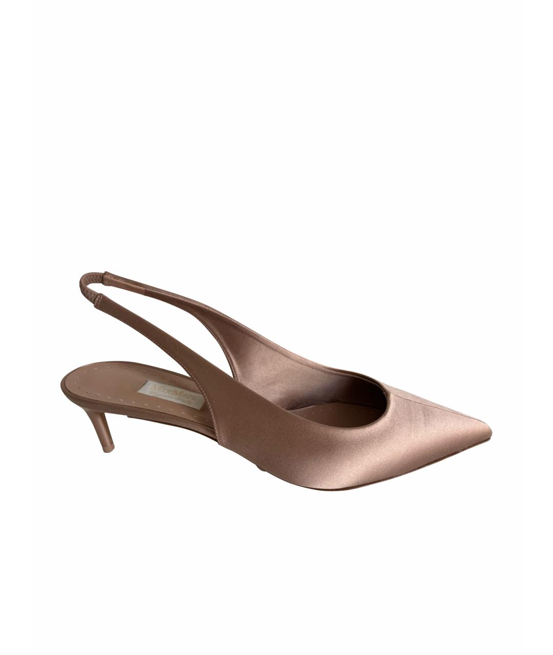 MAX MARA Бежевые текстильные туфли, фото 1