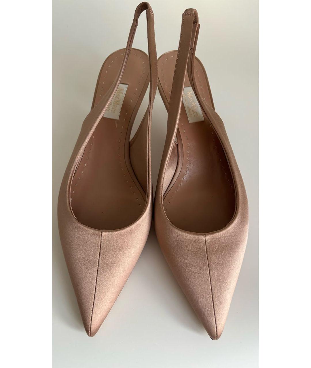 MAX MARA Бежевые текстильные туфли, фото 2