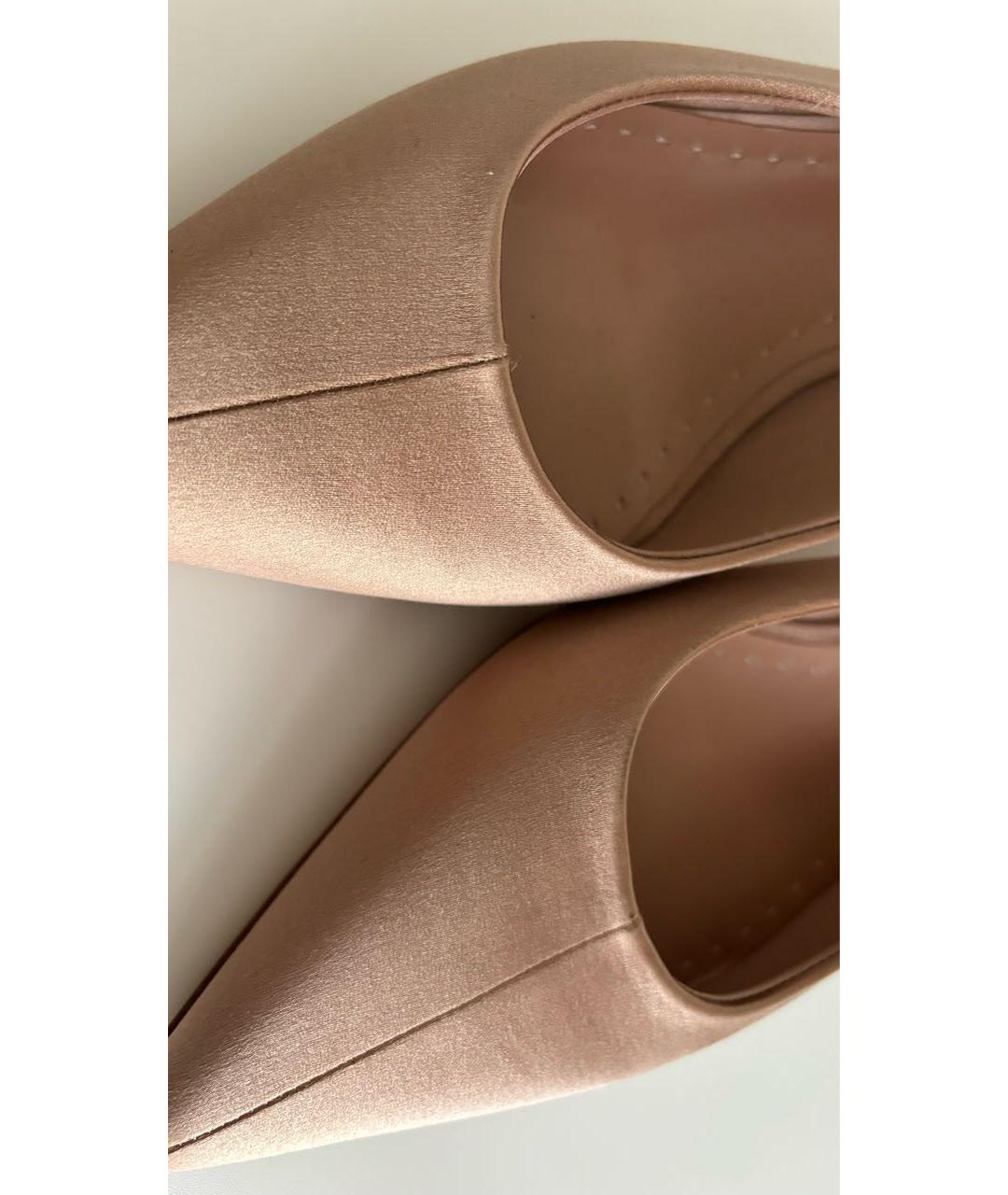 MAX MARA Бежевые текстильные туфли, фото 4