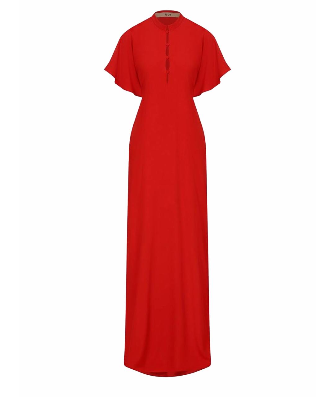 NO. 21 Красное шелковое вечернее платье, фото 1