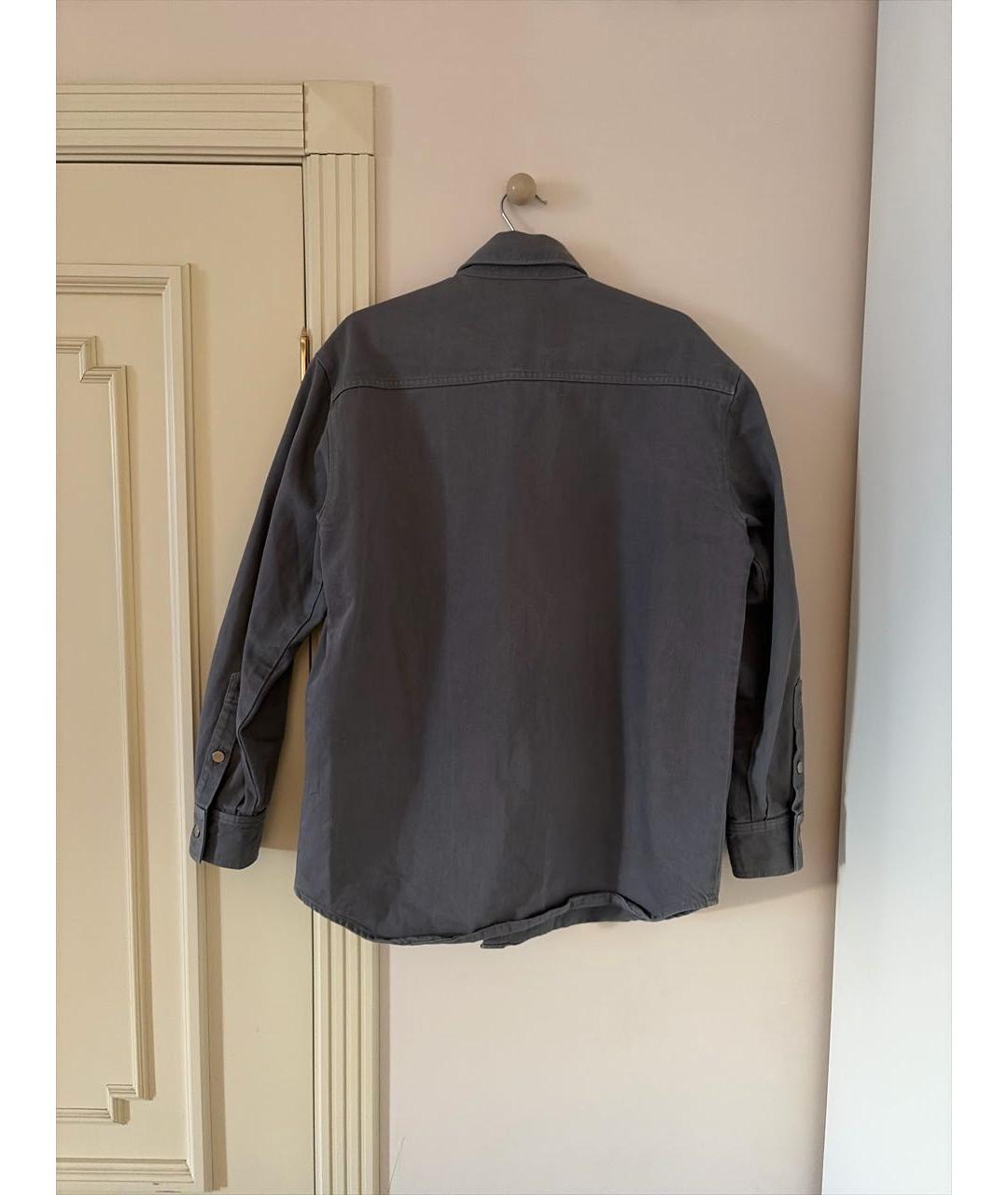 RAF SIMONS Антрацитовая хлопковая кэжуал рубашка, фото 2