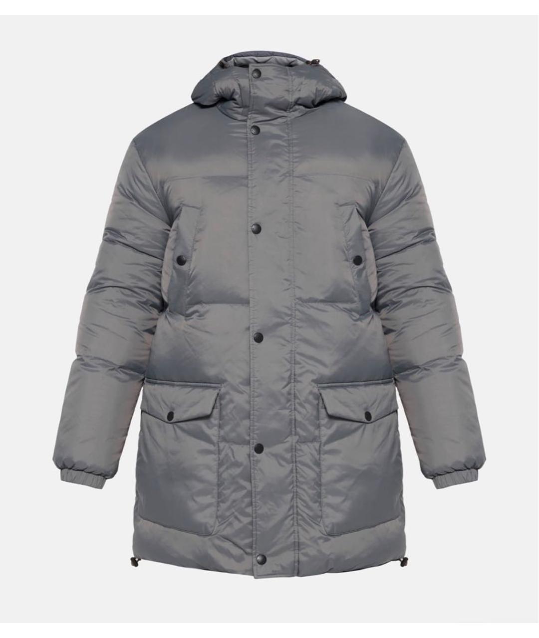 YVES SALOMON Серый полиэстеровый пуховик, фото 9