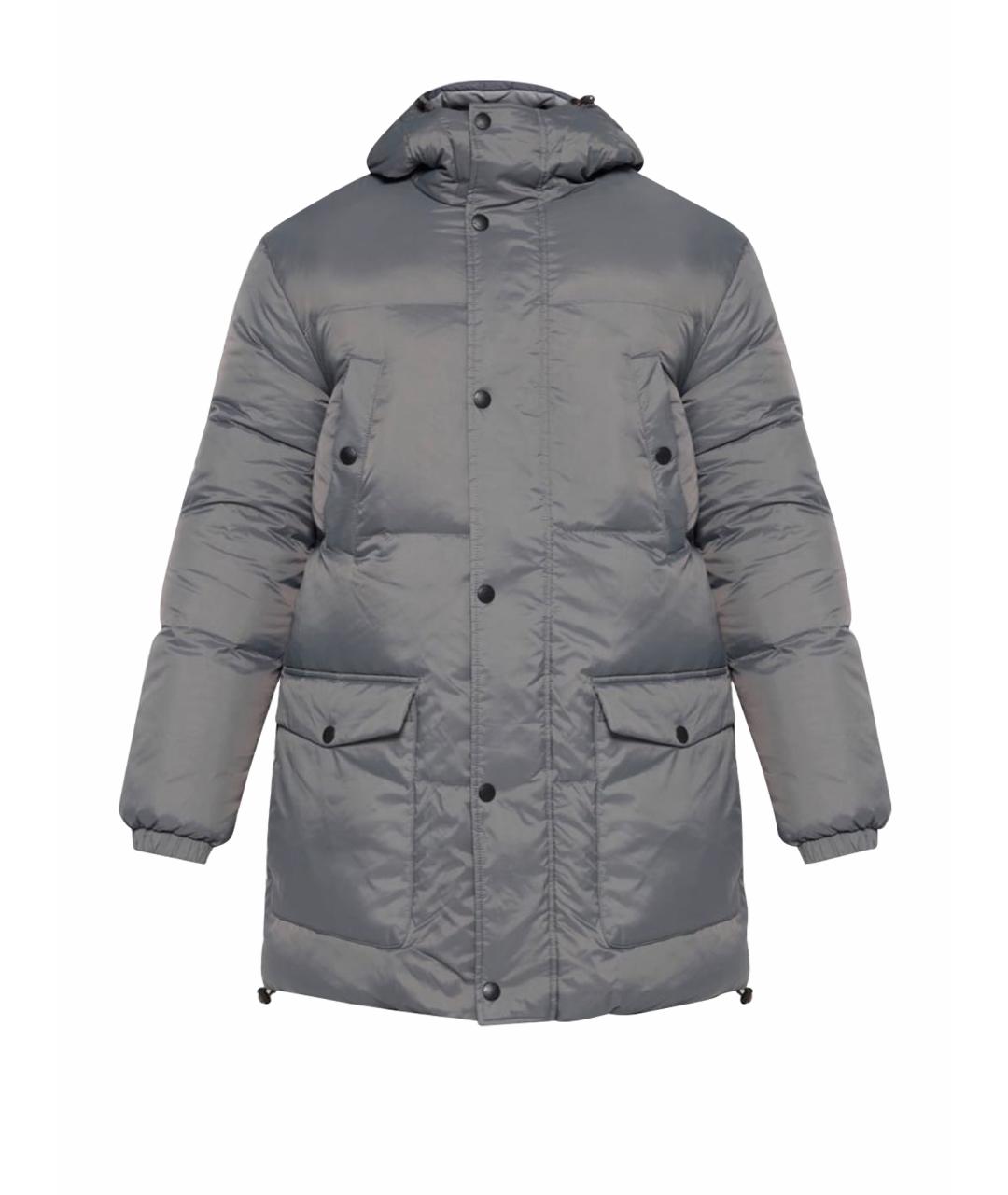 YVES SALOMON Серый полиэстеровый пуховик, фото 1