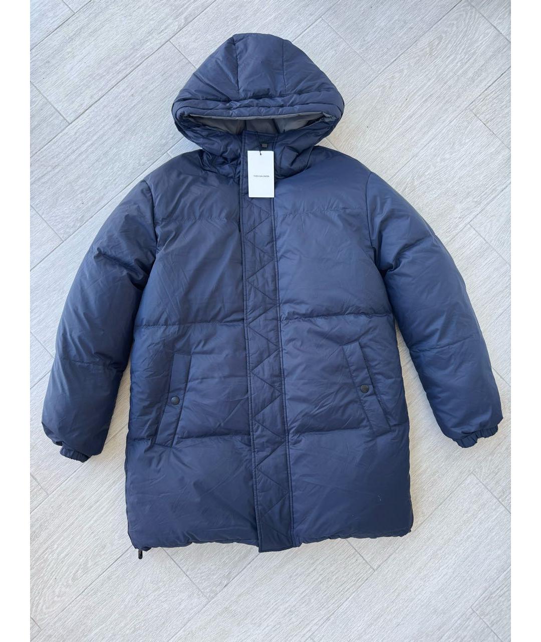 YVES SALOMON Серый полиэстеровый пуховик, фото 3