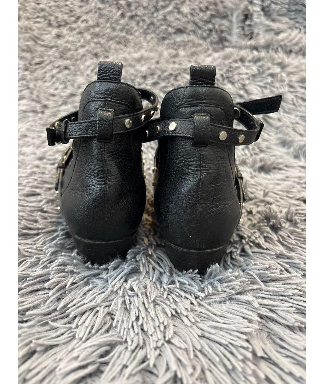 JIMMY CHOO Черные кожаные ботильоны, фото 4