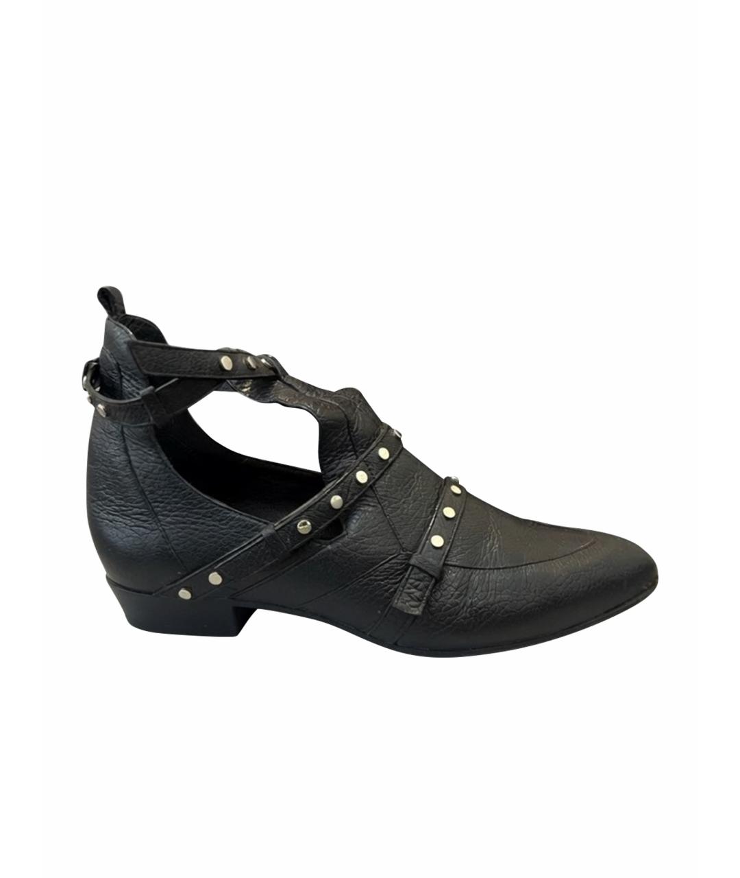 JIMMY CHOO Черные кожаные ботильоны, фото 1