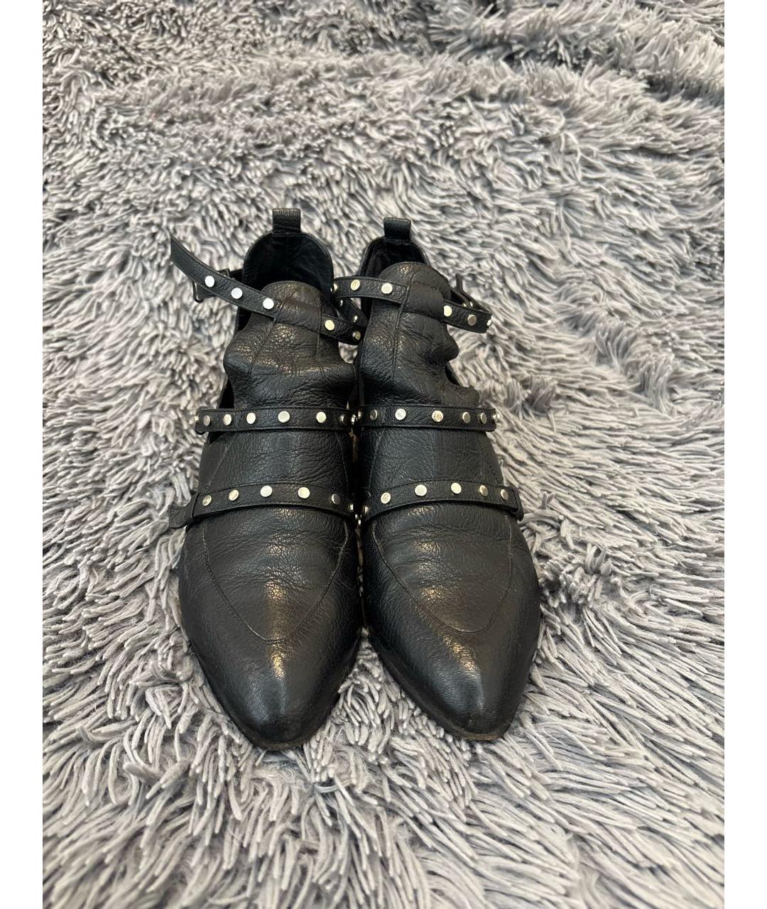 JIMMY CHOO Черные кожаные ботильоны, фото 2