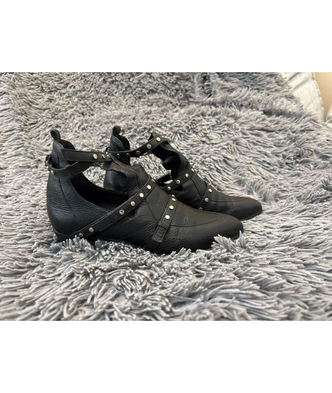 JIMMY CHOO Черные кожаные ботильоны, фото 8