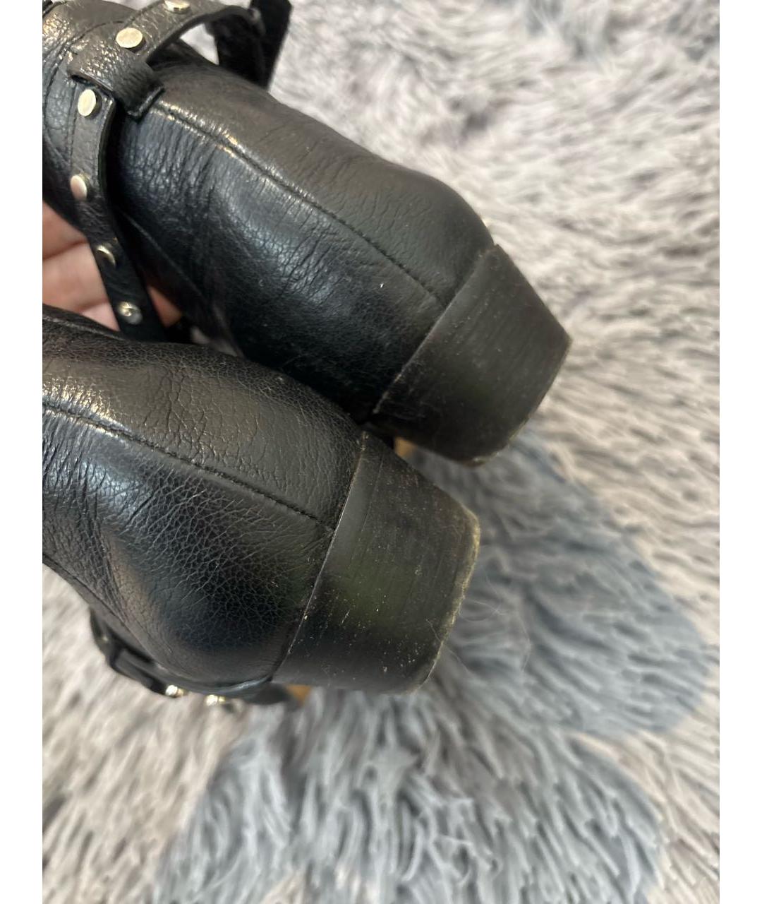 JIMMY CHOO Черные кожаные ботильоны, фото 7