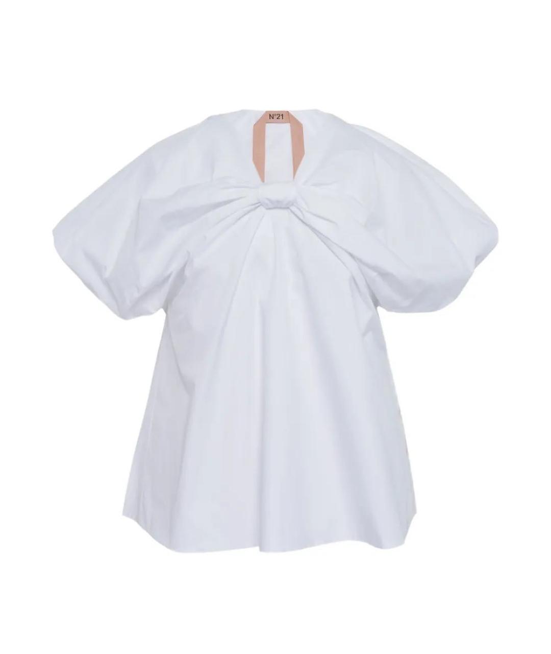 NO. 21 Белая хлопковая блузы, фото 6