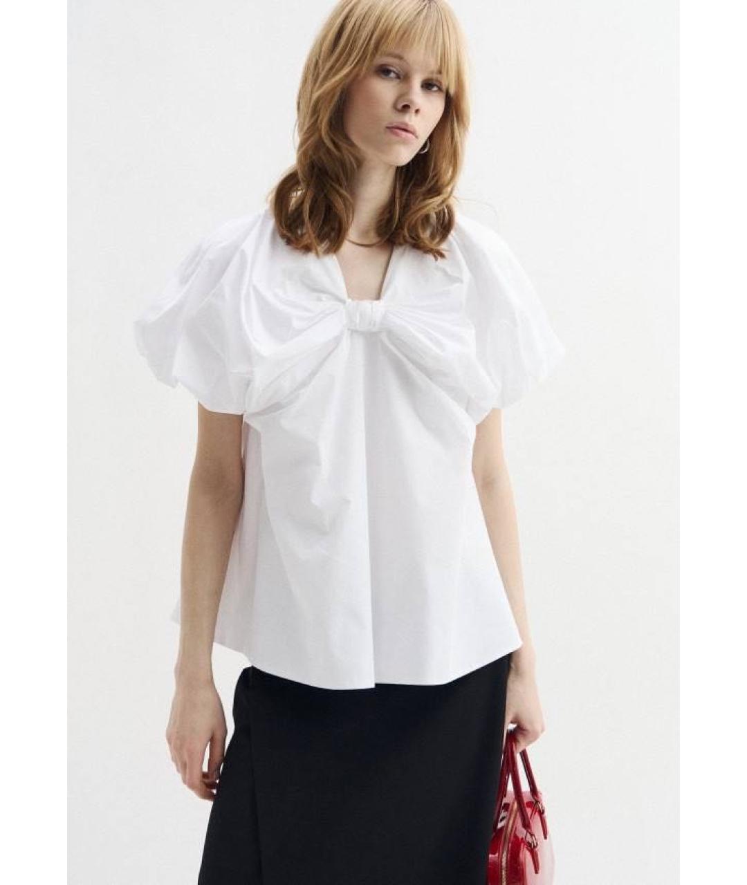 NO. 21 Белая хлопковая блузы, фото 3