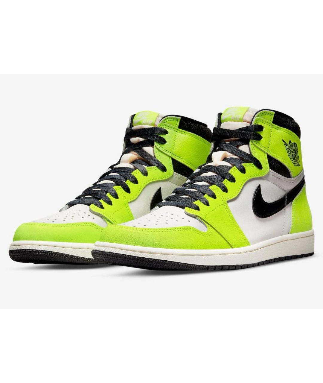 JORDAN Салатовые высокие кроссовки / кеды, фото 2