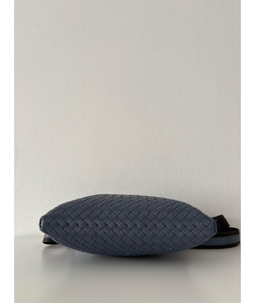 BOTTEGA VENETA Голубая кожаная сумка через плечо, фото 6