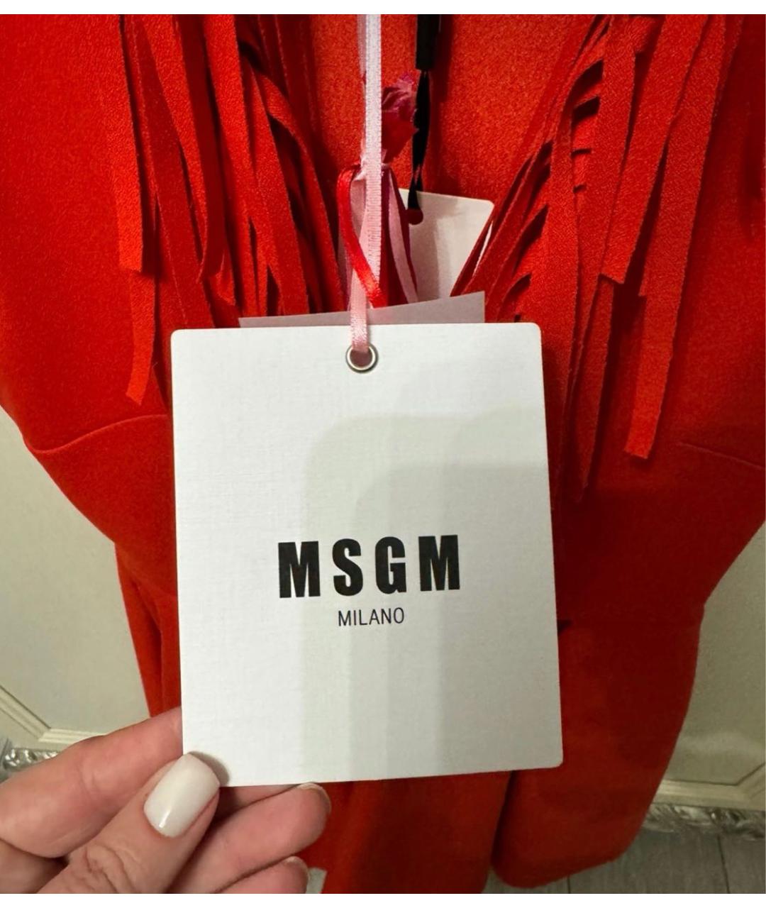 MSGM Красное вечернее платье, фото 5