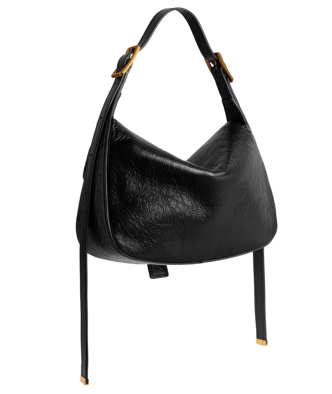 BALENCIAGA Черная кожаная сумка через плечо, фото 2