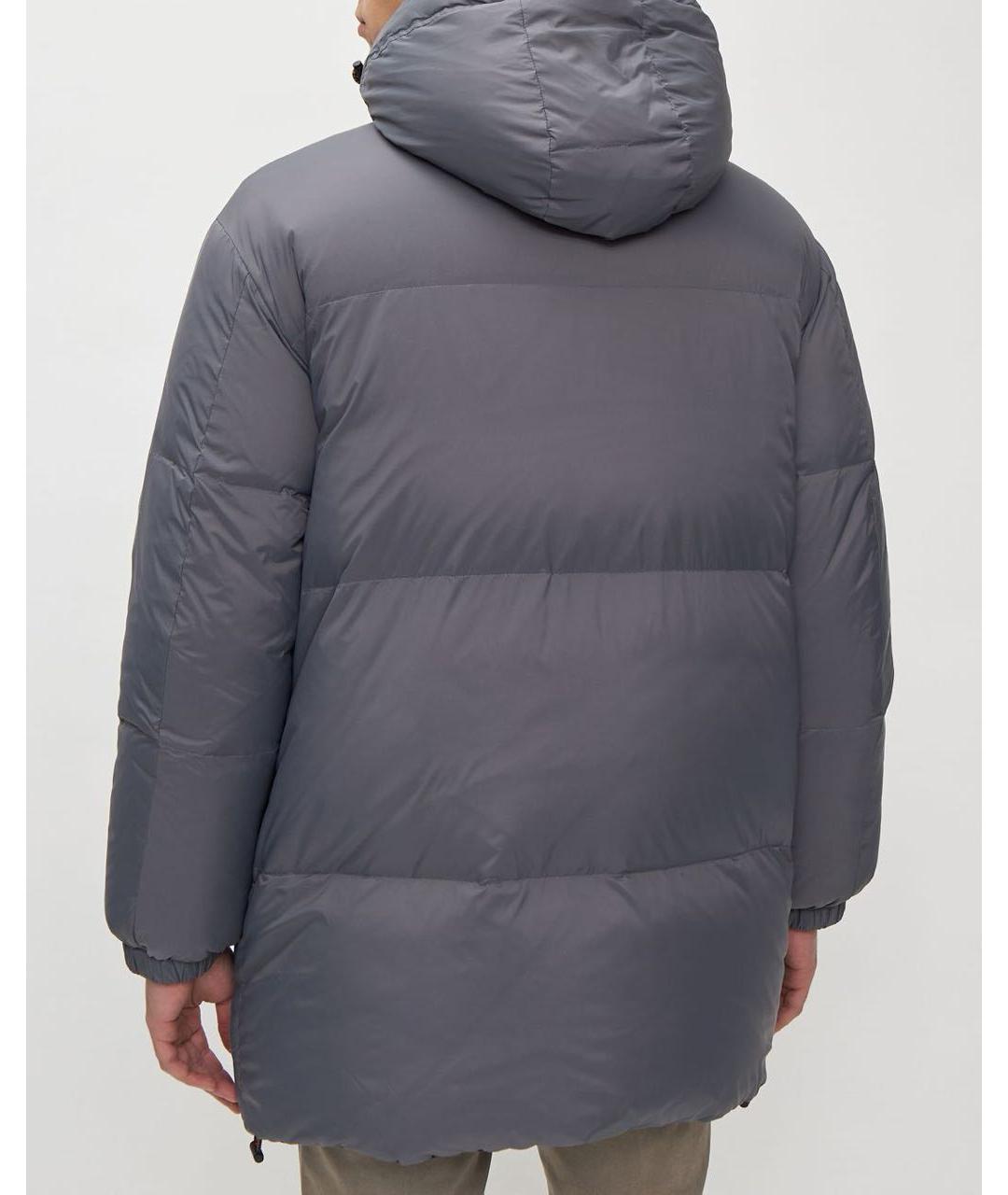 YVES SALOMON Синий полиэстеровый пуховик, фото 7