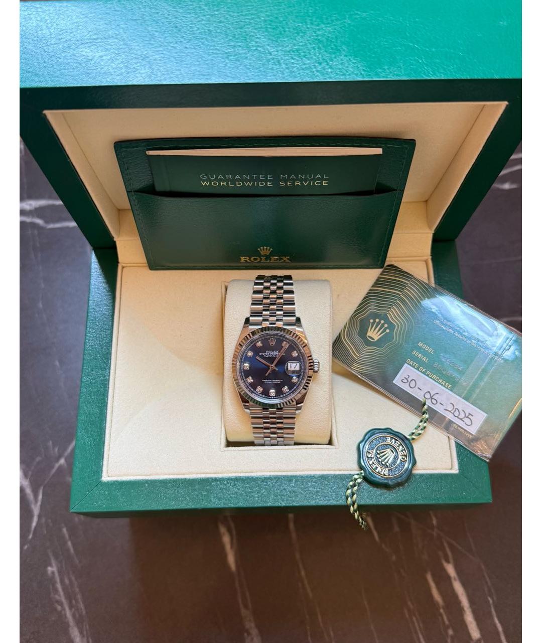 ROLEX Серебряные часы из белого золота, фото 4