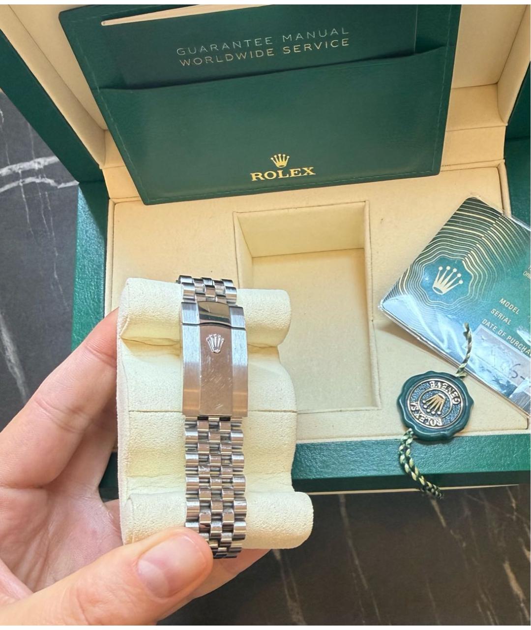 ROLEX Серебряные часы из белого золота, фото 3