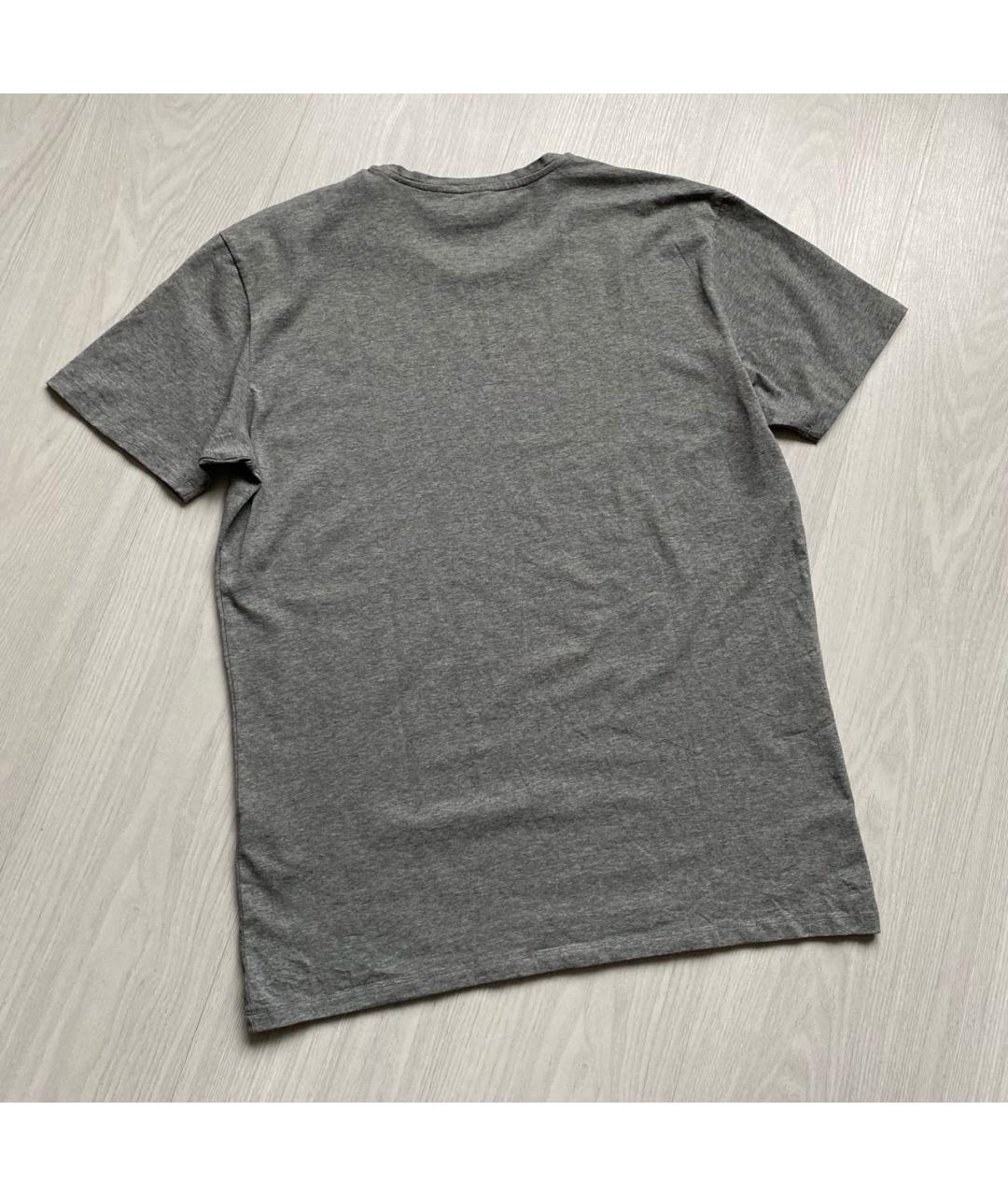DIESEL Серая хлопко-эластановая футболка, фото 5
