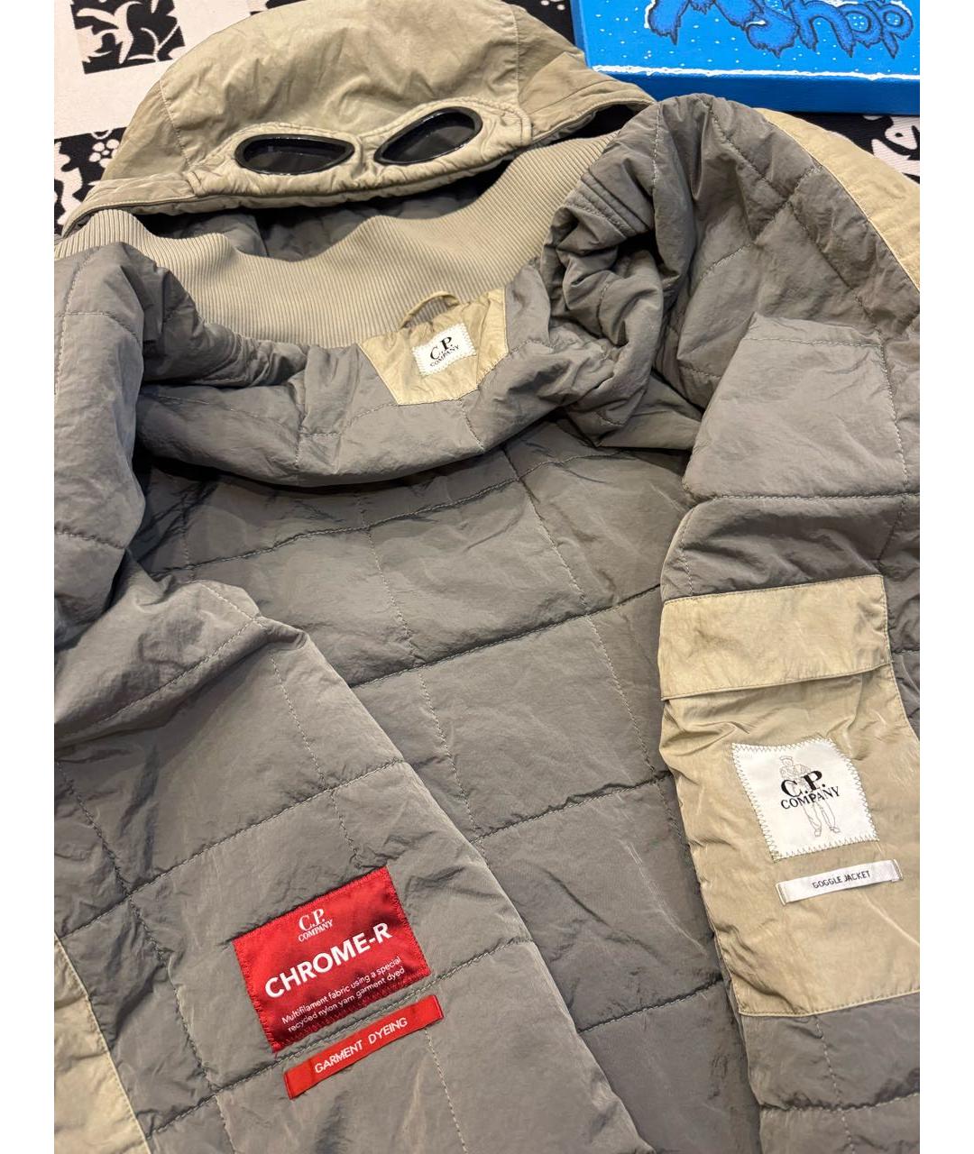 CP COMPANY Бежевая полиамидовая куртка, фото 5