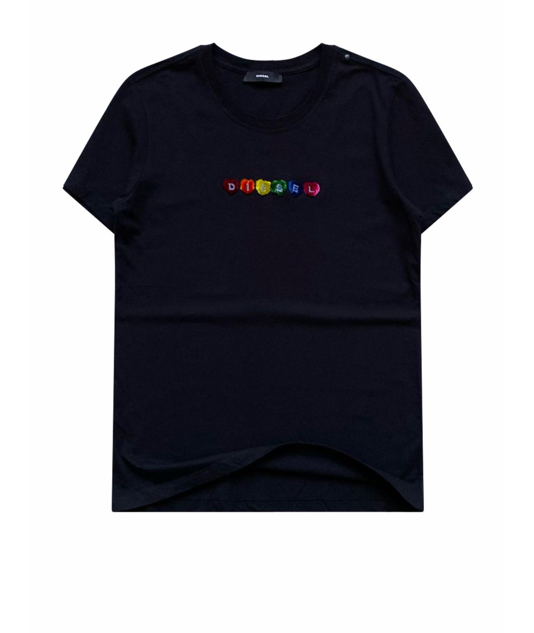 DIESEL Черная хлопковая футболка, фото 1