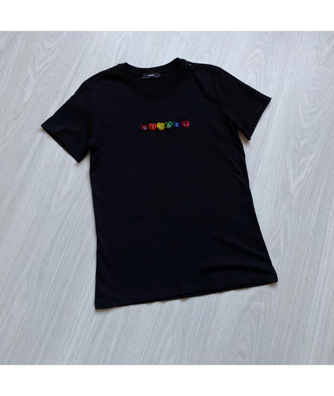 DIESEL Черная хлопковая футболка, фото 6