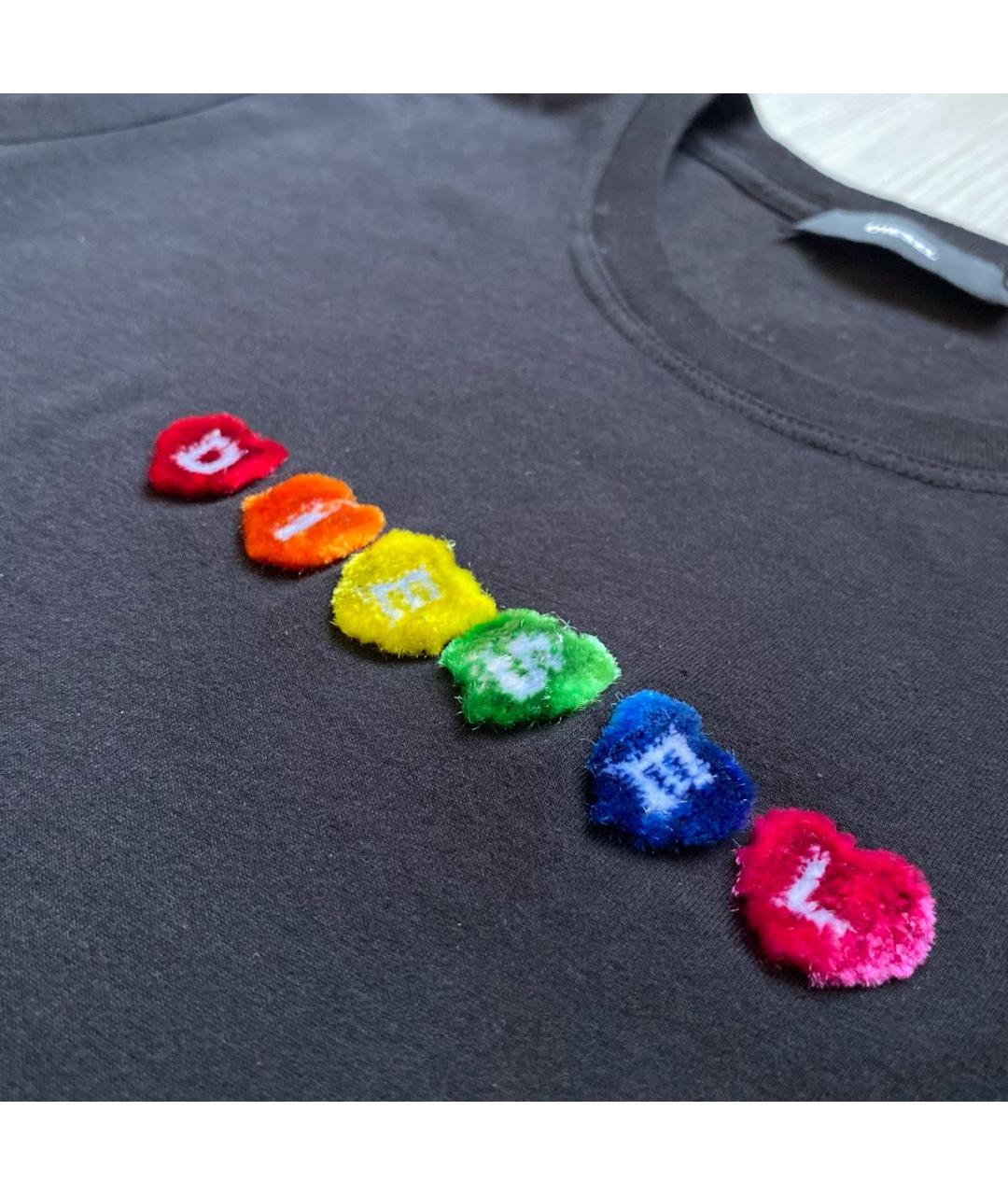 DIESEL Черная хлопковая футболка, фото 3