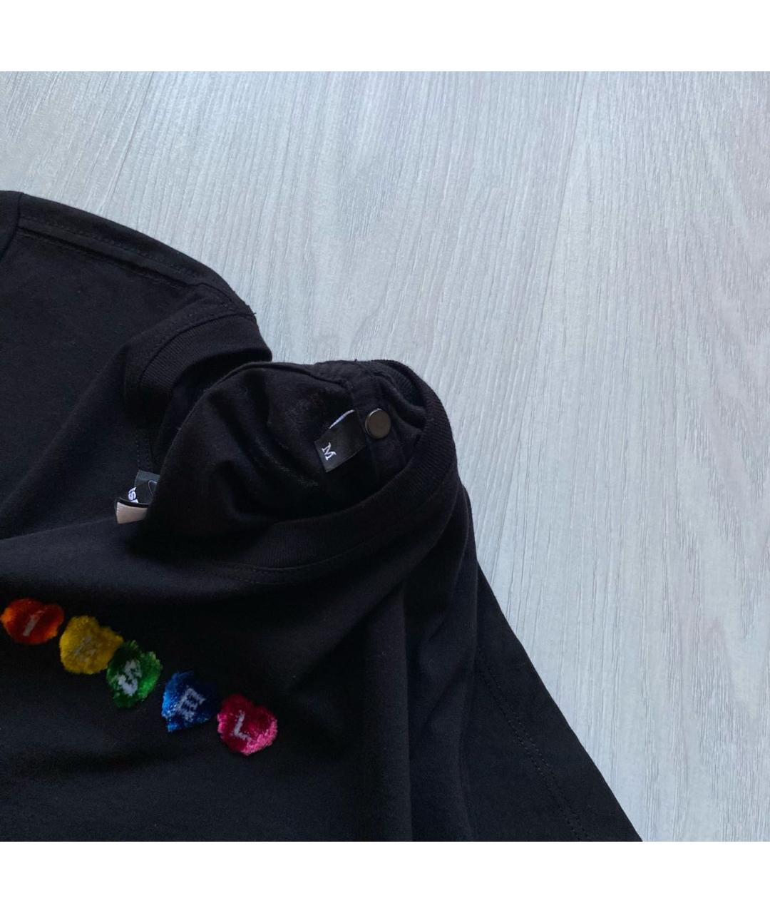 DIESEL Черная хлопковая футболка, фото 5