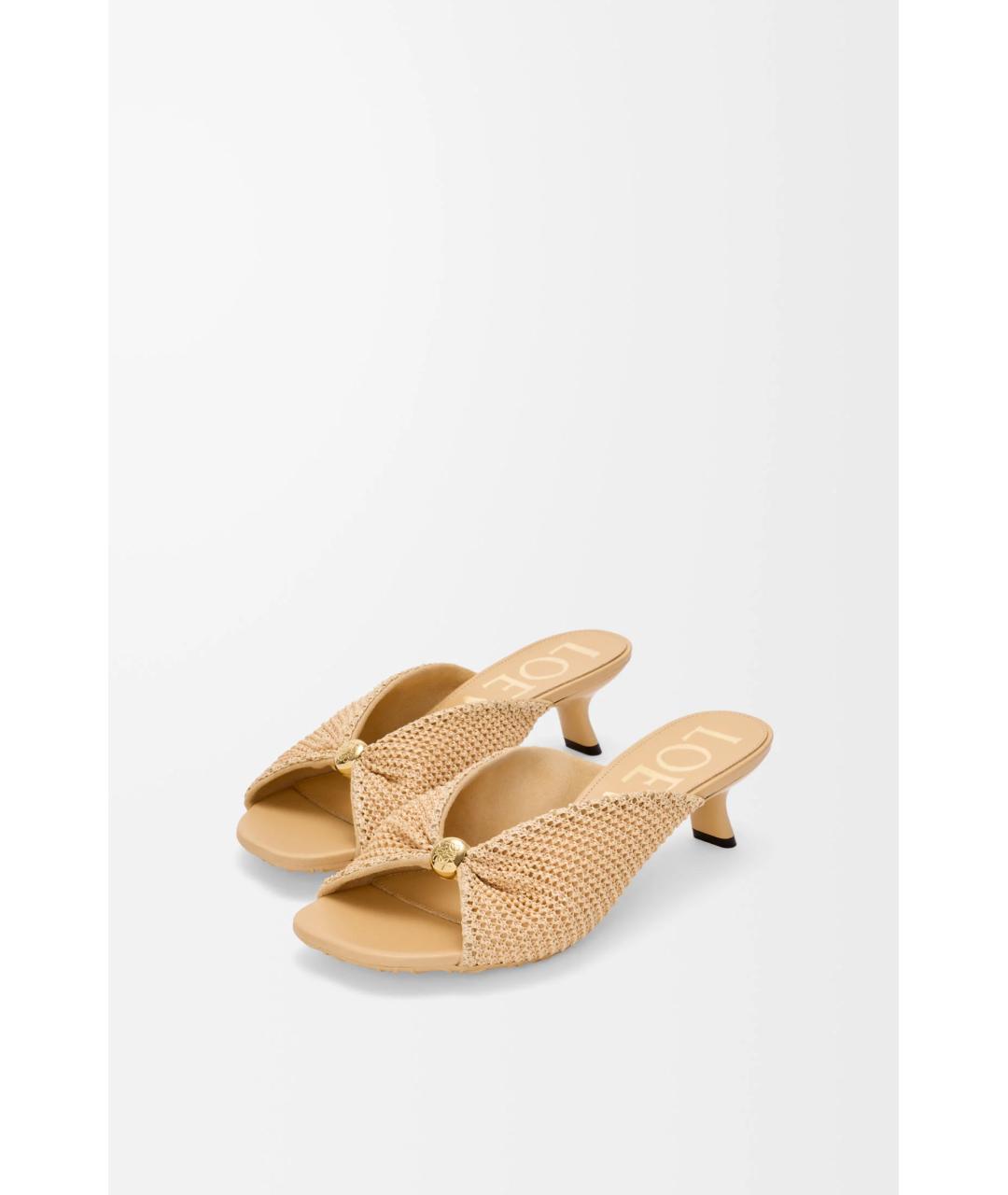 LOEWE Бежевые мюли, фото 2