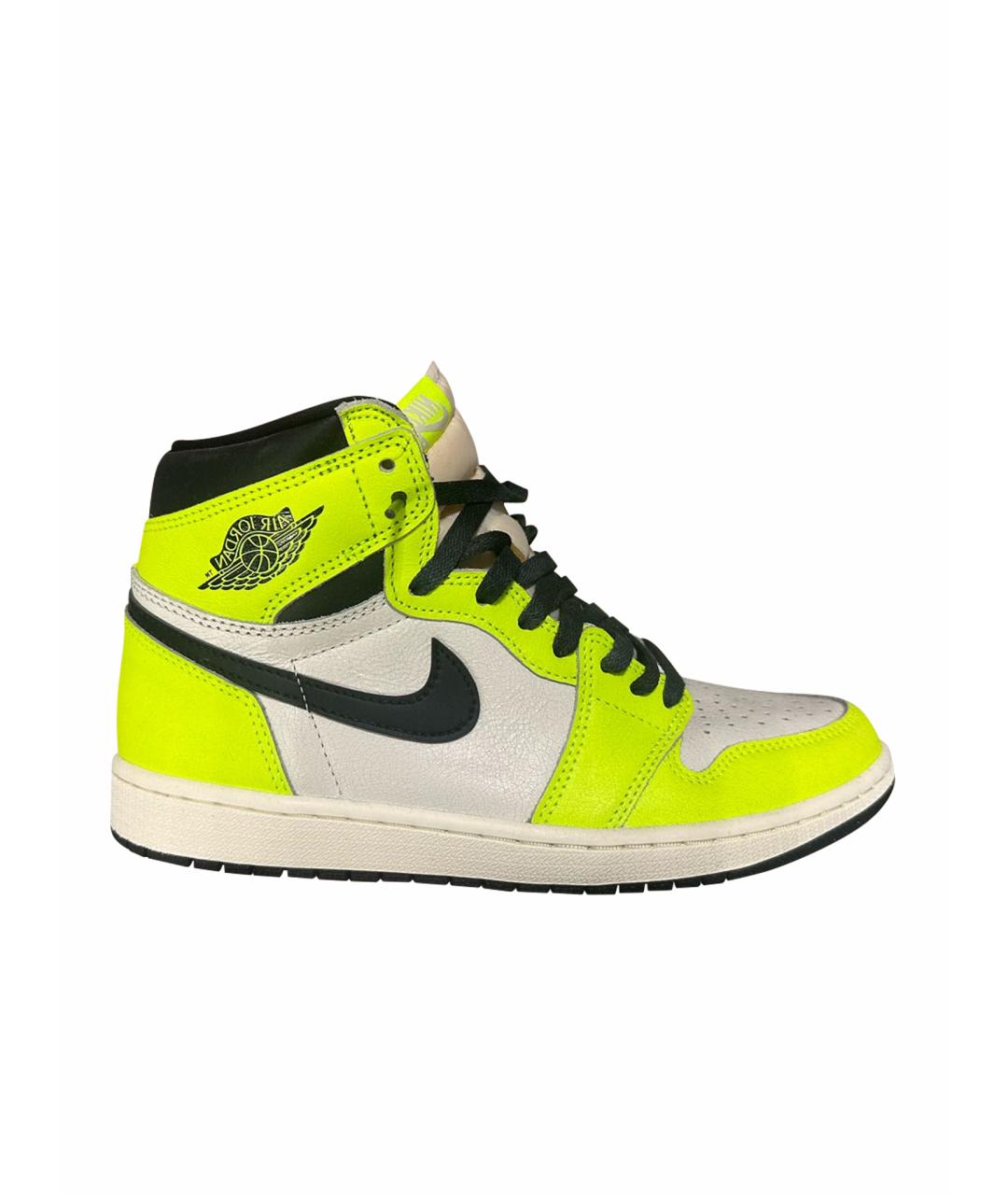 JORDAN Зеленые высокие кроссовки / кеды из искусственной кожи, фото 1