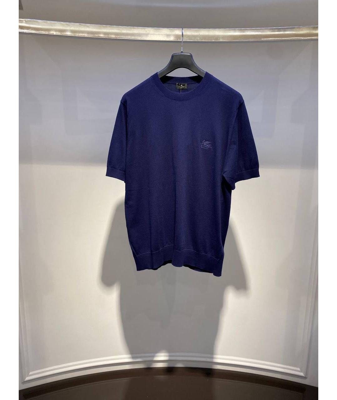 ETRO Темно-синее поло с коротким рукавом, фото 2