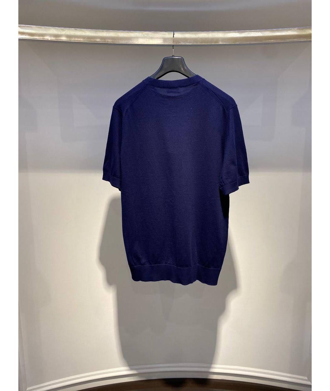 ETRO Темно-синее поло с коротким рукавом, фото 3