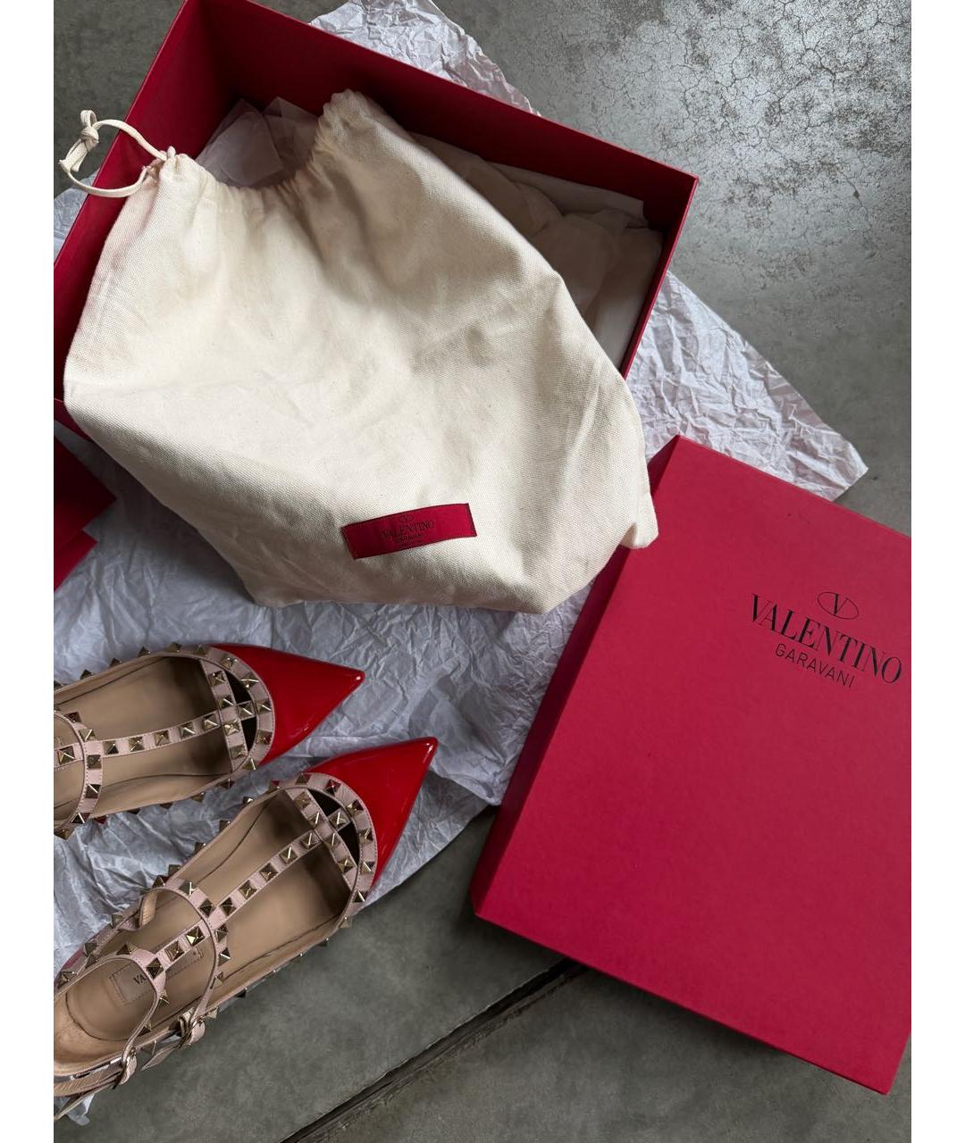 VALENTINO Красные балетки из лакированной кожи, фото 3