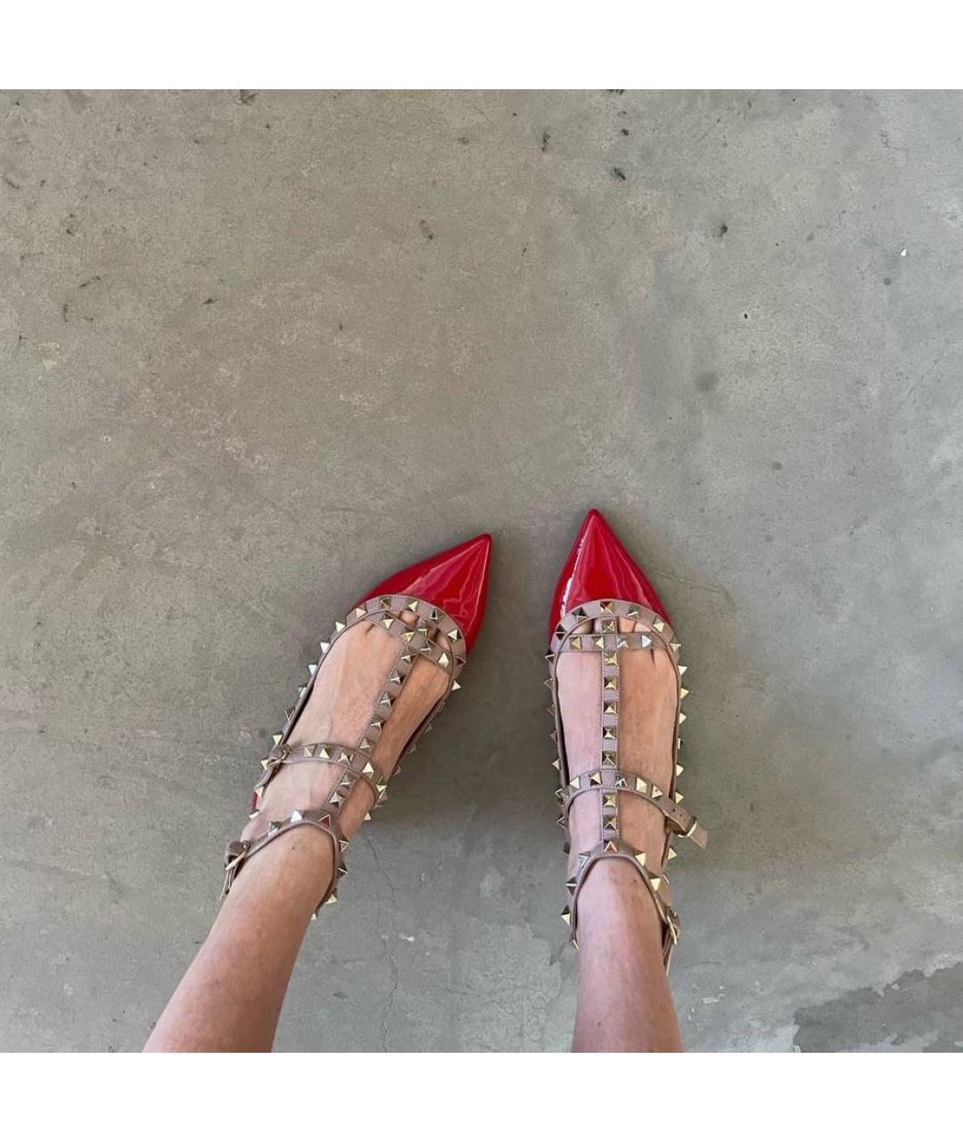VALENTINO Красные балетки из лакированной кожи, фото 2