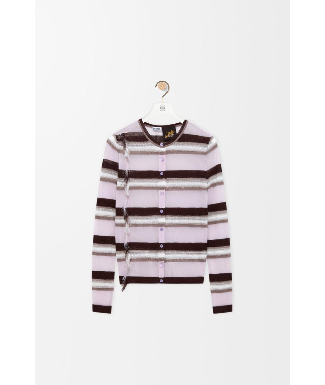 LOEWE Фиолетовый хлопковый кардиган, фото 4