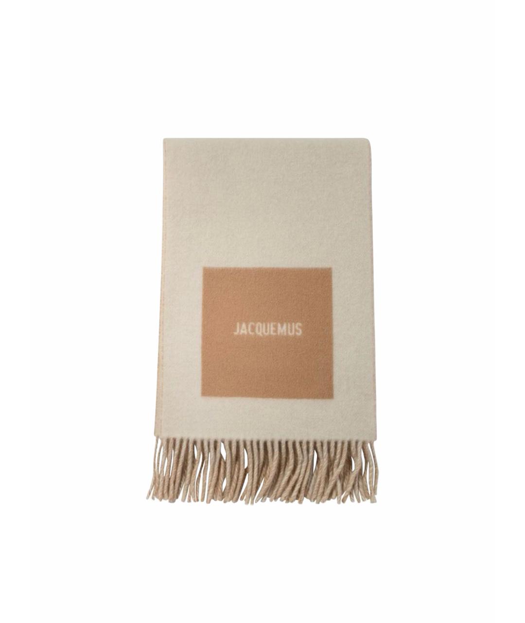 JACQUEMUS Бежевый шерстяной шарф, фото 1
