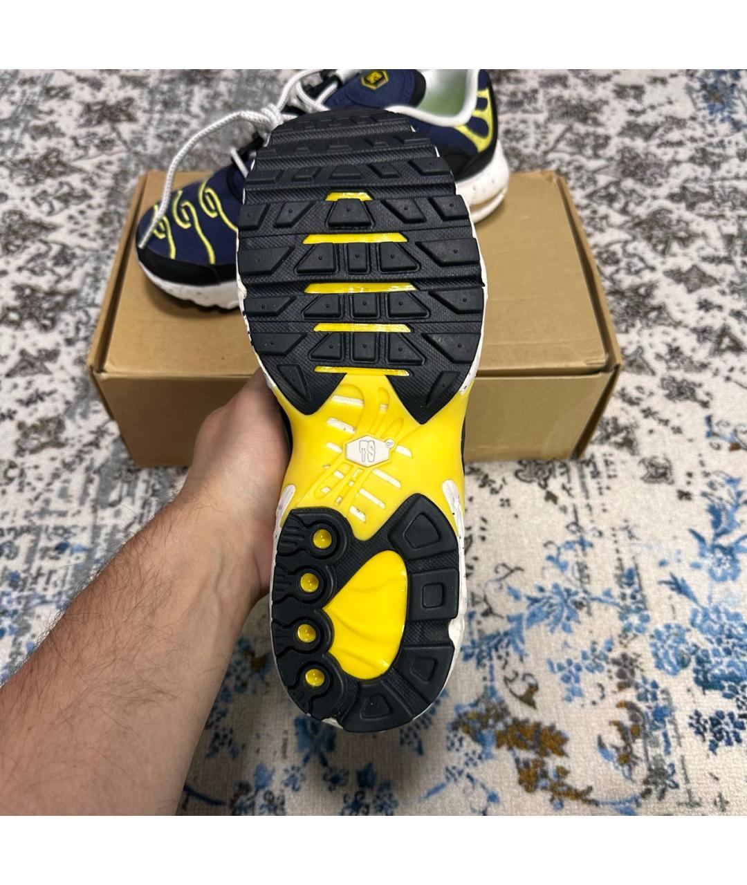 NIKE Темно-синие синтетические низкие кроссовки / кеды, фото 4