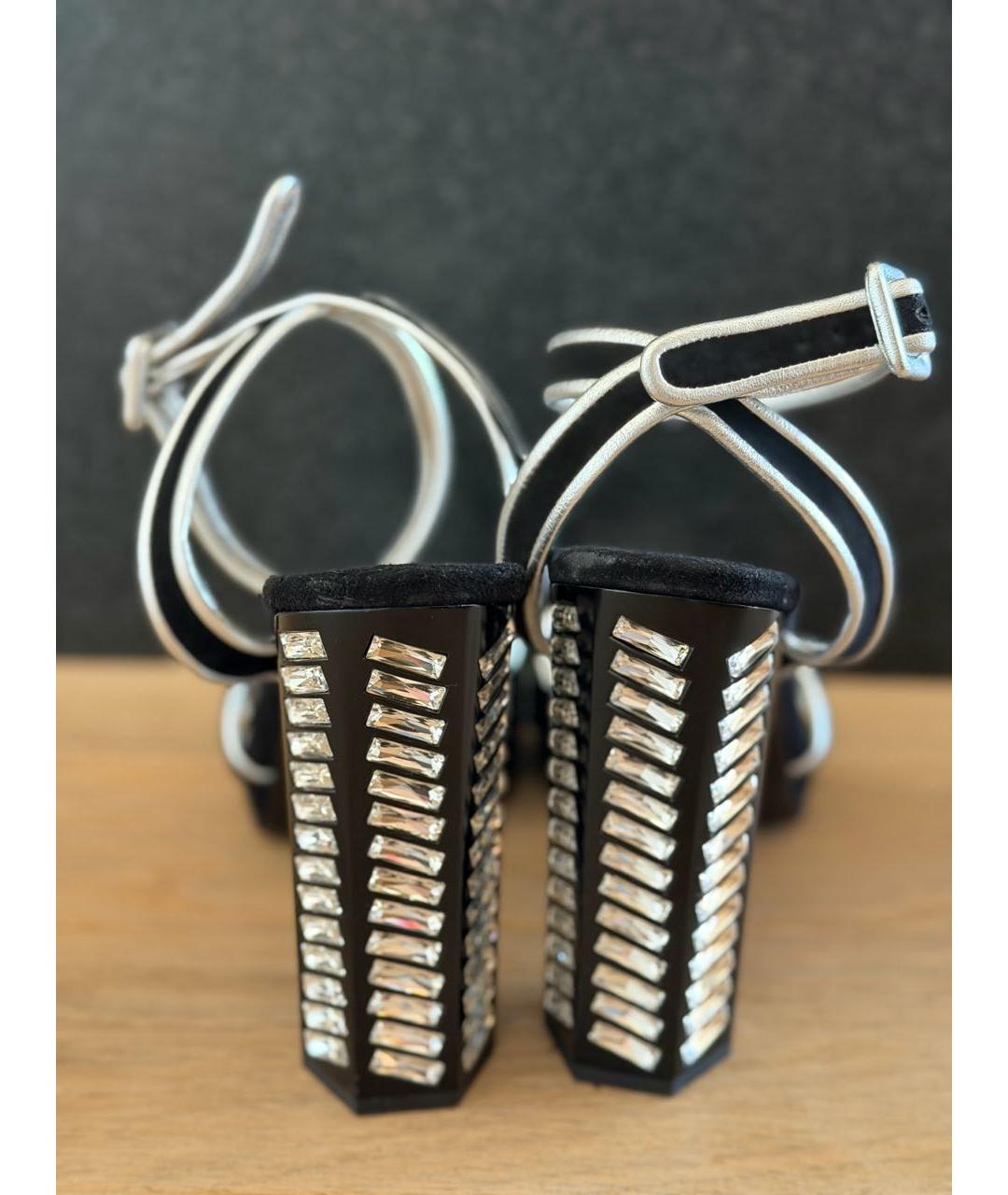 PRADA Черные замшевые босоножки, фото 4